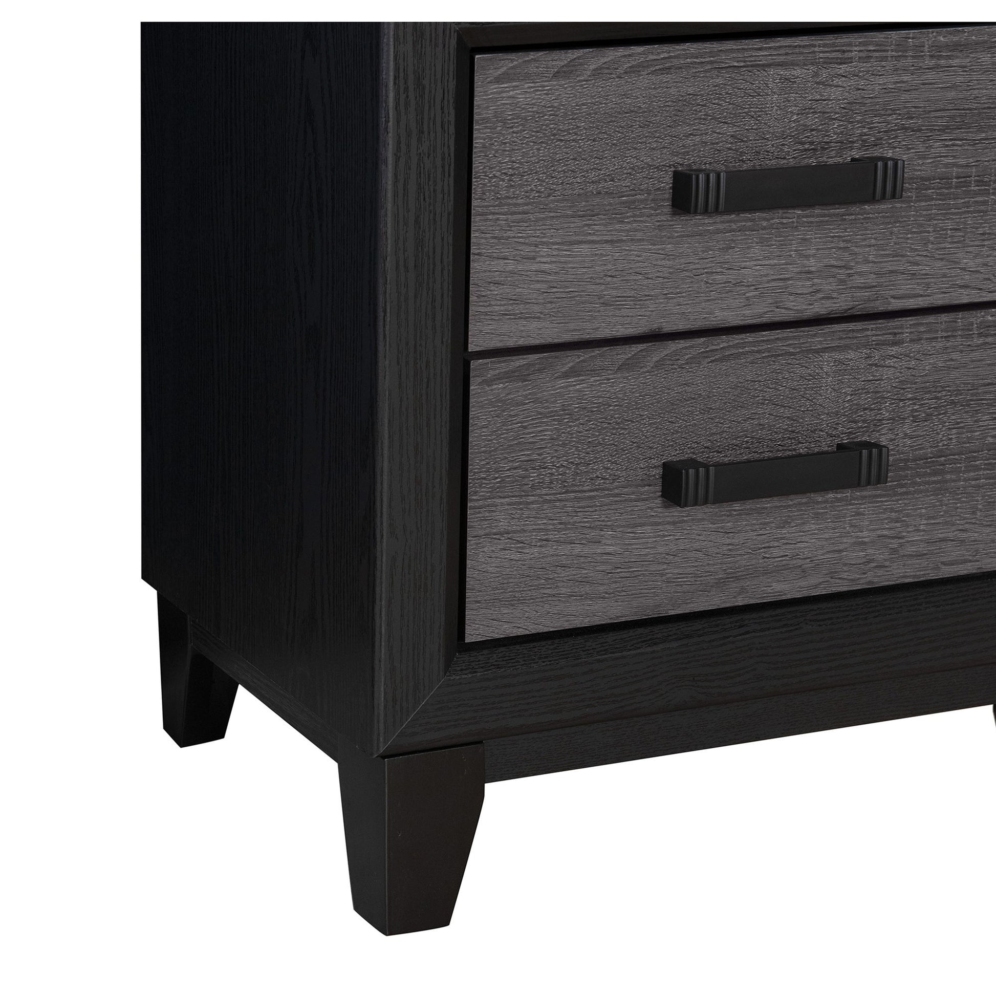 Soluto - Nightstand - Gray / Black - The Sleep Loft - Online Mattress Showroom NYC