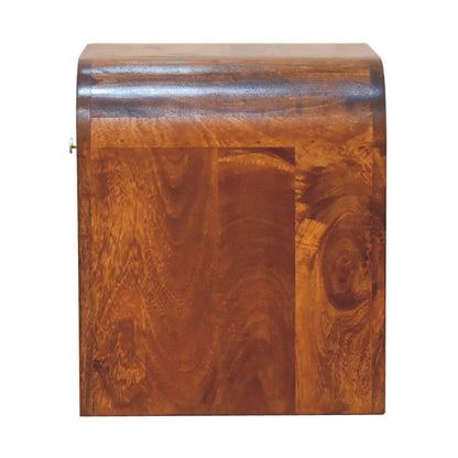 Mini Darcy - Nightstand With Curved Edges - The Sleep Loft - Online Mattress Showroom NYC