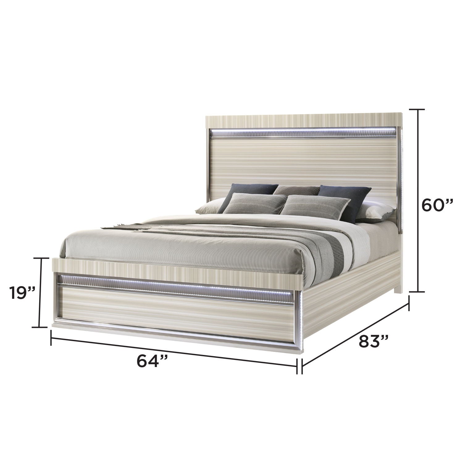 Leonor - Bed With LED Headboard And Footboard - The Sleep Loft - Online Mattress Showroom NYC