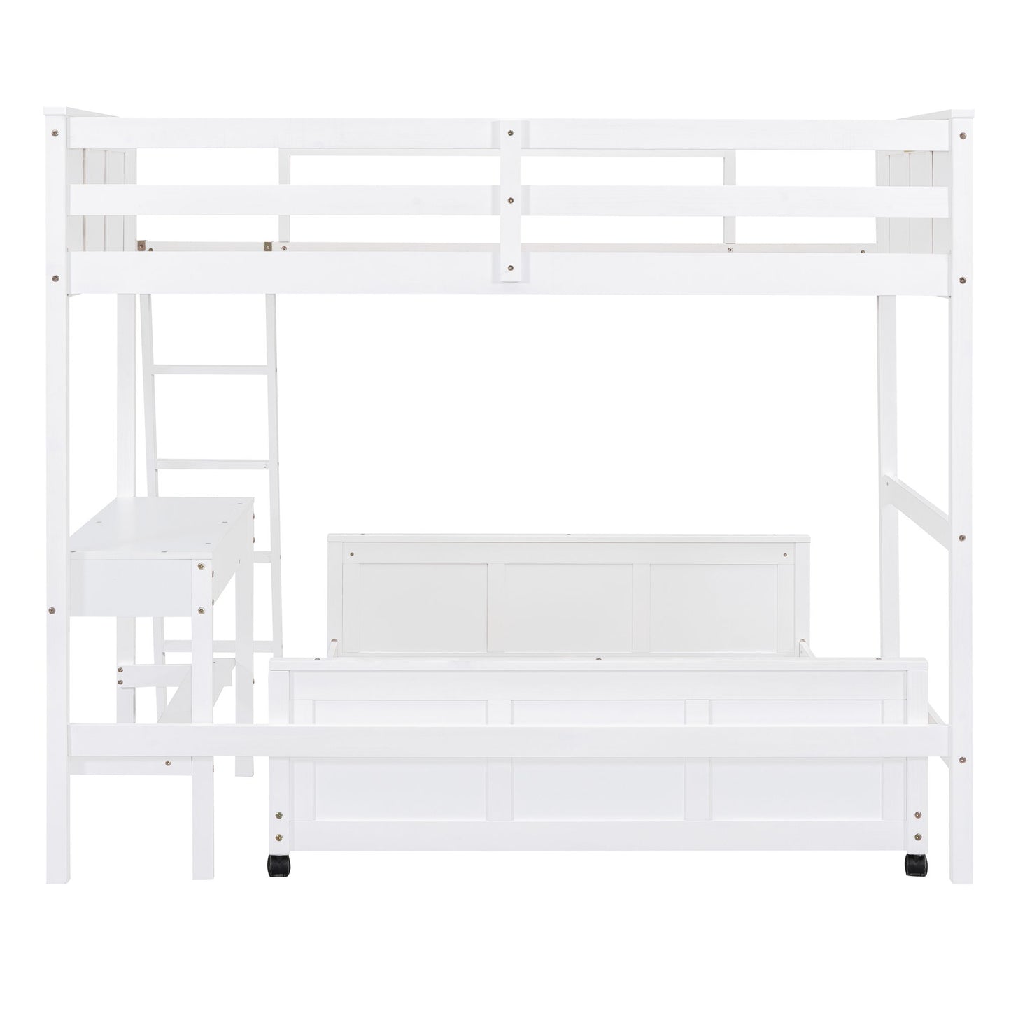 Full Over Full Bunk Bed With Desk - The Sleep Loft - Online Mattress Showroom NYC