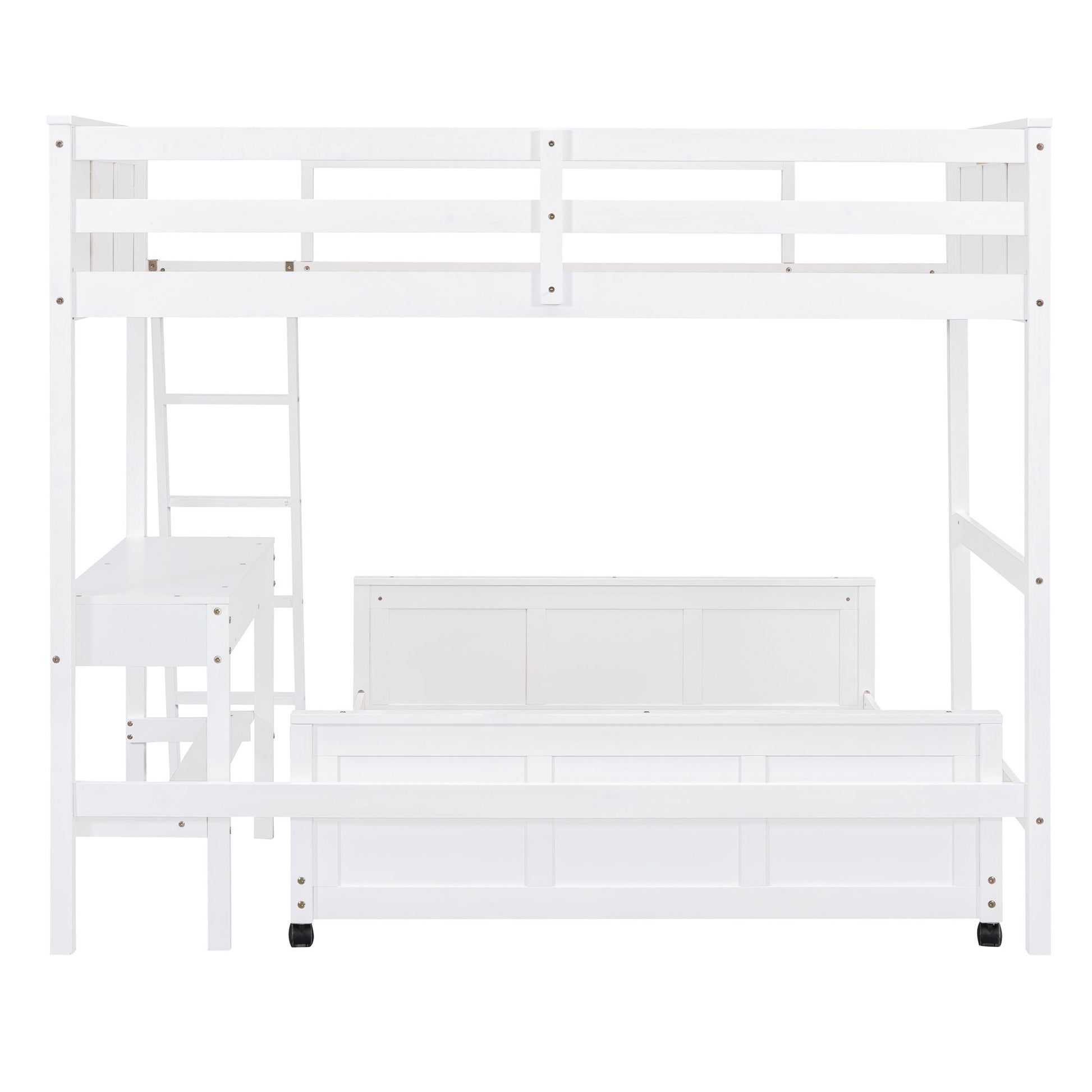 Full Over Full Bunk Bed With Desk - The Sleep Loft - Online Mattress Showroom NYC