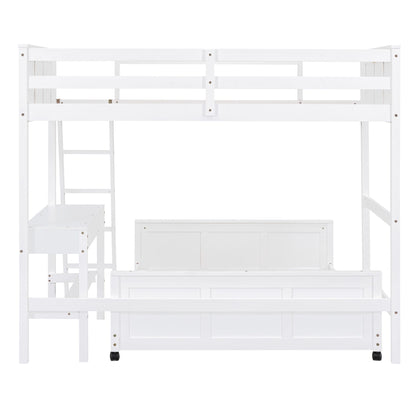 Full Over Full Bunk Bed With Desk - The Sleep Loft - Online Mattress Showroom NYC