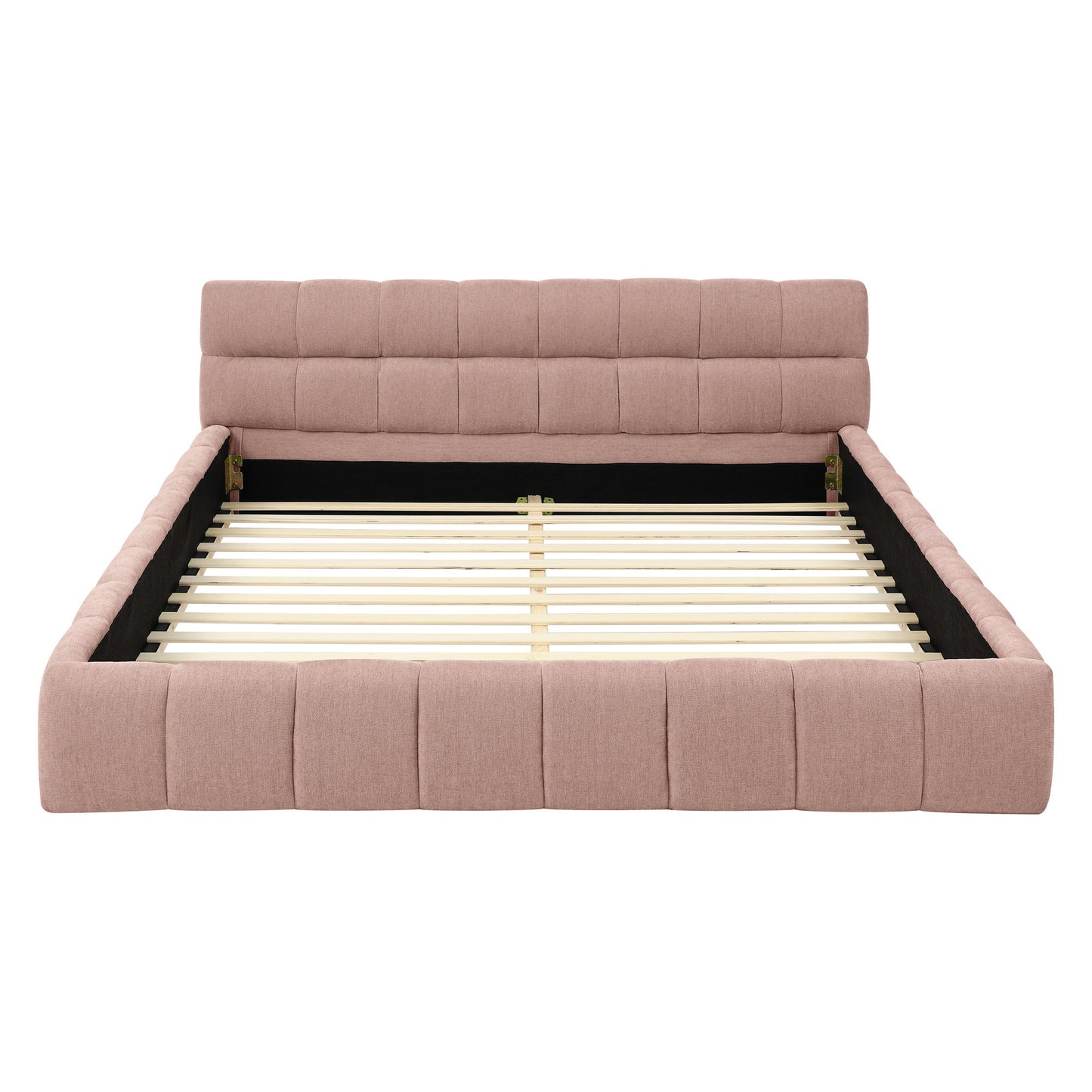 Modern Platform Bed Frame With Thick Fabric - The Sleep Loft - Online Mattress Showroom NYC