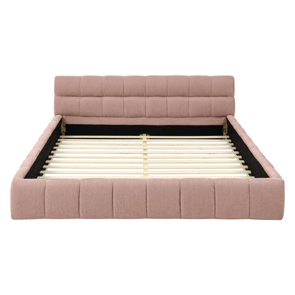 Modern Platform Bed Frame With Thick Fabric - The Sleep Loft - Online Mattress Showroom NYC