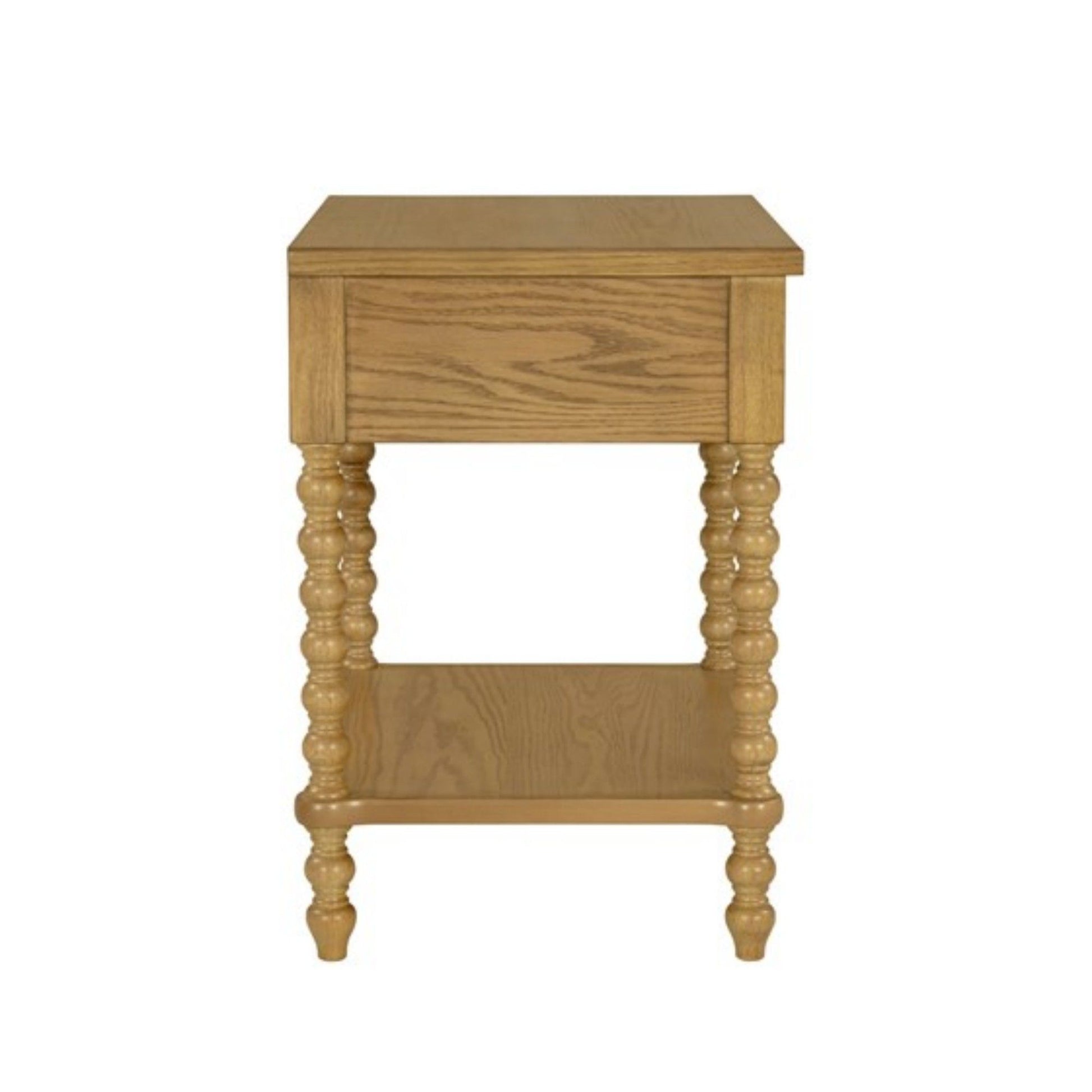 Traditional Durable Nightstand Table With Drawer And Shelf - The Sleep Loft - Online Mattress Showroom NYC