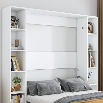 Queen Murphy Bed With Storage Cabinet - White - The Sleep Loft - Online Mattress Showroom NYC