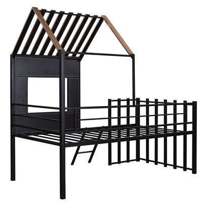Loft Bed With Roof, Window, Guardrail, Ladder - The Sleep Loft - Online Mattress Showroom NYC