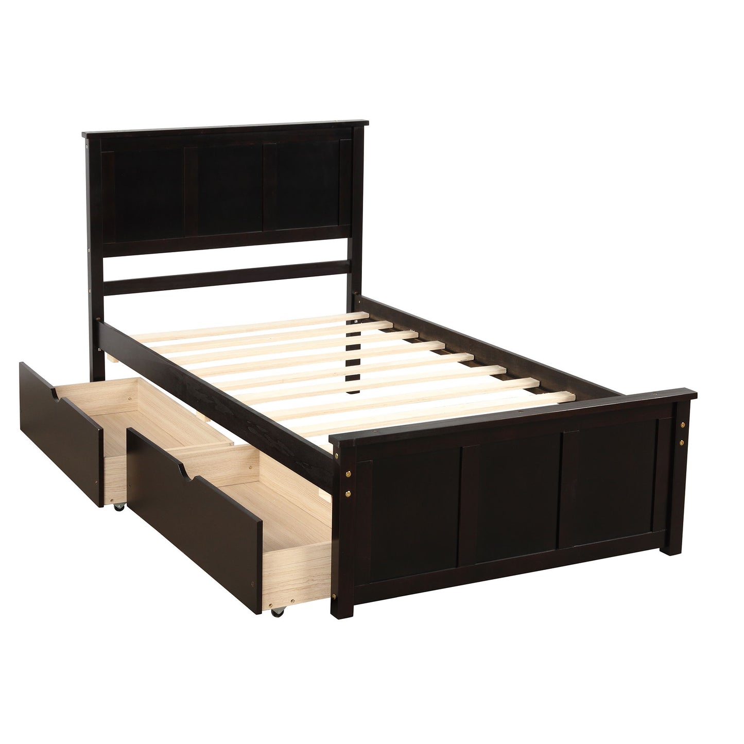 Platform Storage Bed With 2 Wheel Base Drawers - The Sleep Loft - Online Mattress Showroom NYC