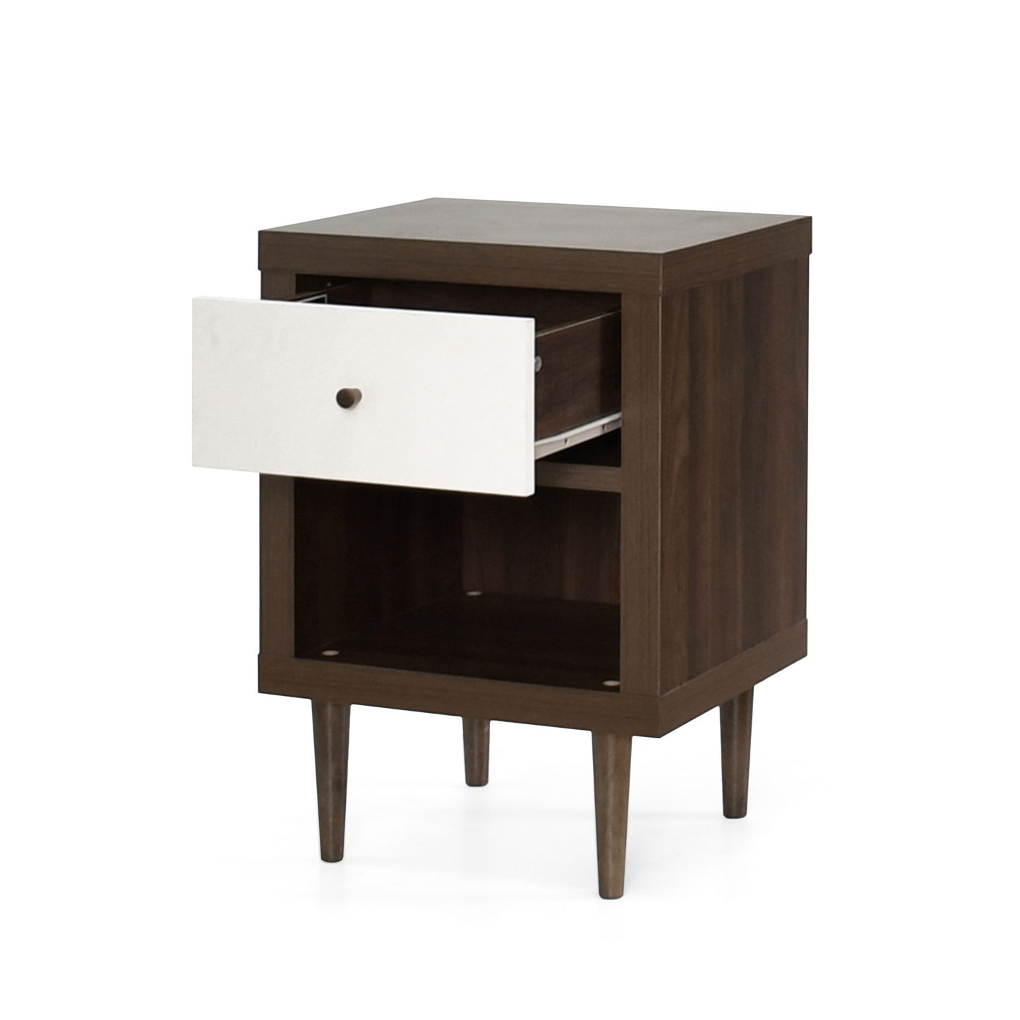 Nystrom - Single Drawer Nightstand - The Sleep Loft - Online Mattress Showroom NYC