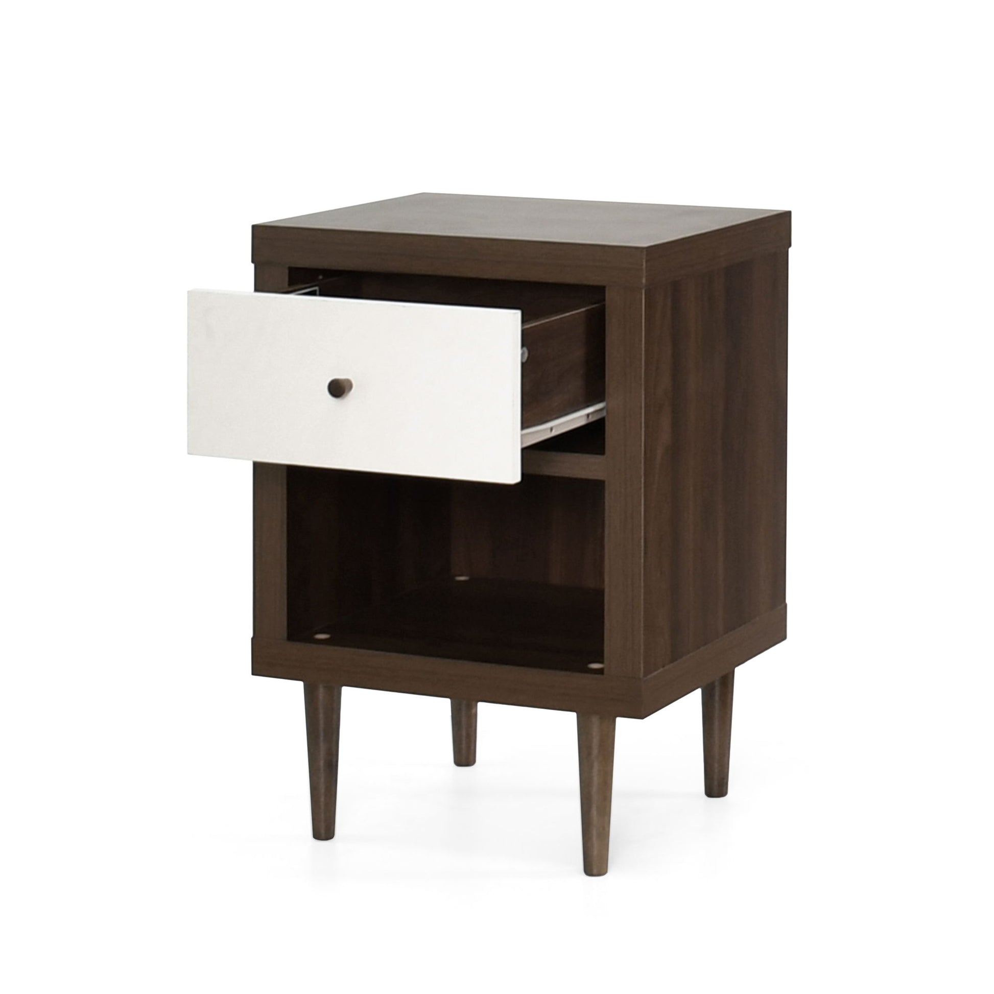 Nystrom - Single Drawer Nightstand - The Sleep Loft - Online Mattress Showroom NYC