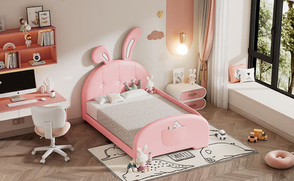Upholstered Rabbit-Shape Princess Bed With Headboard And Footboard - The Sleep Loft - Online Mattress Showroom NYC