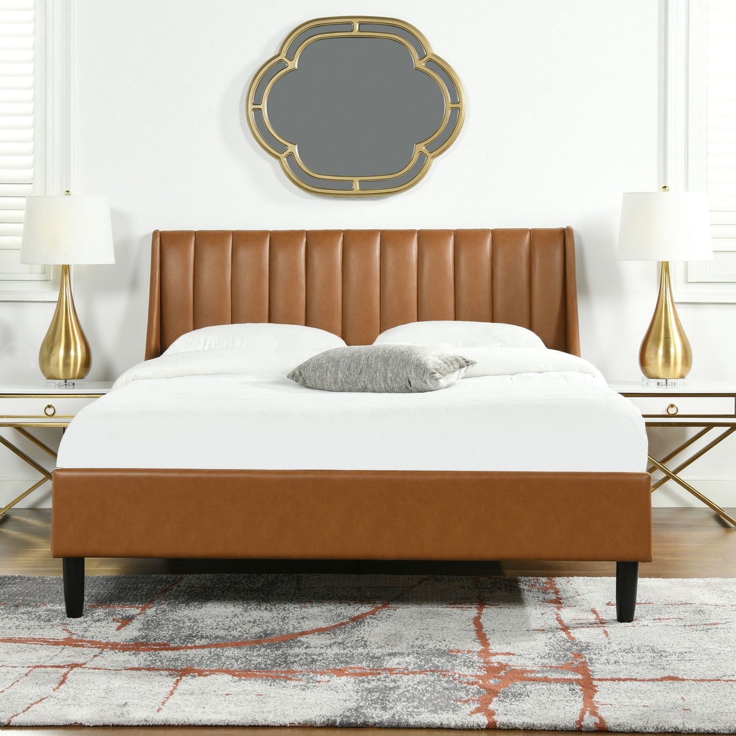 Aspen - Vertical Tufted Modern Headboard Platform Bed Set - The Sleep Loft - Online Mattress Showroom NYC