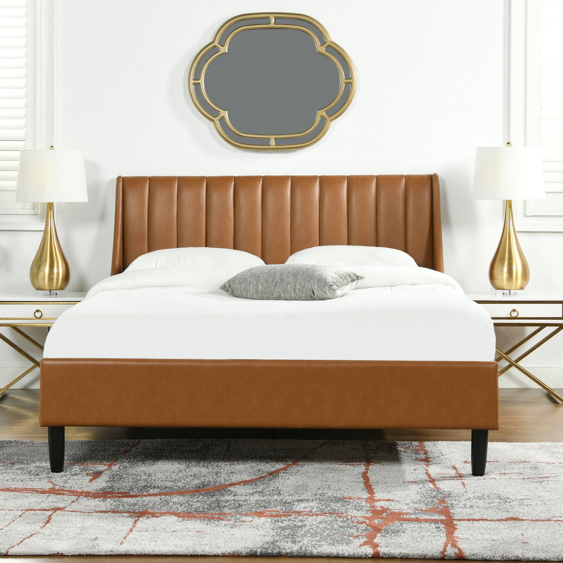 Aspen - Vertical Tufted Modern Headboard Platform Bed Set - The Sleep Loft - Online Mattress Showroom NYC