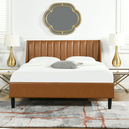Aspen - Vertical Tufted Modern Headboard Platform Bed Set - The Sleep Loft - Online Mattress Showroom NYC