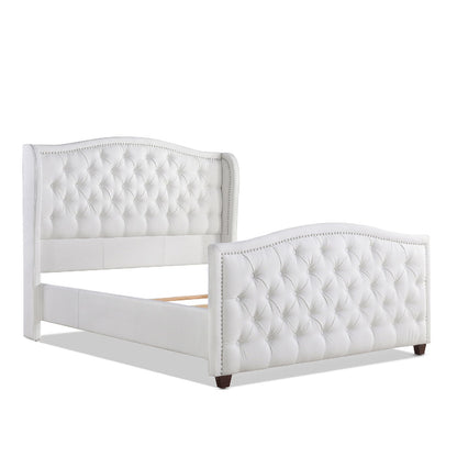 Marcella - Upholstered Shelter Headboard Bed Set - The Sleep Loft - Online Mattress Showroom NYC