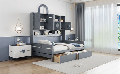 Daybed With All-In-One Cabinet And Shelf - The Sleep Loft - Online Mattress Showroom NYC