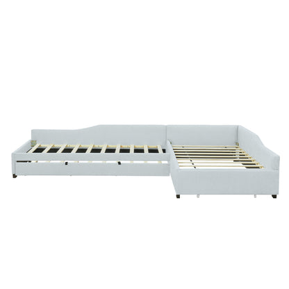 Upholstered Double Daybed With Trundle And Drawer - The Sleep Loft - Online Mattress Showroom NYC
