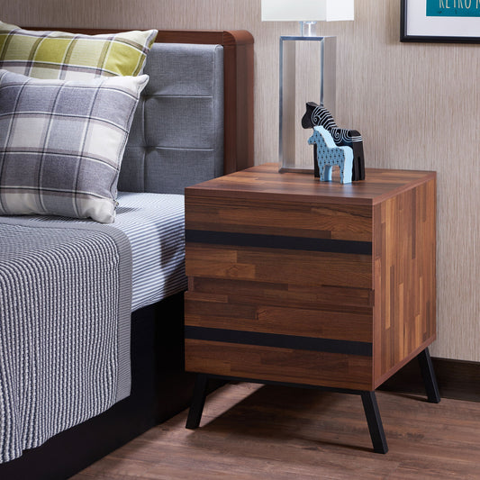 Karine - Accent Table - Black / Walnut - The Sleep Loft - Online Mattress Showroom NYC