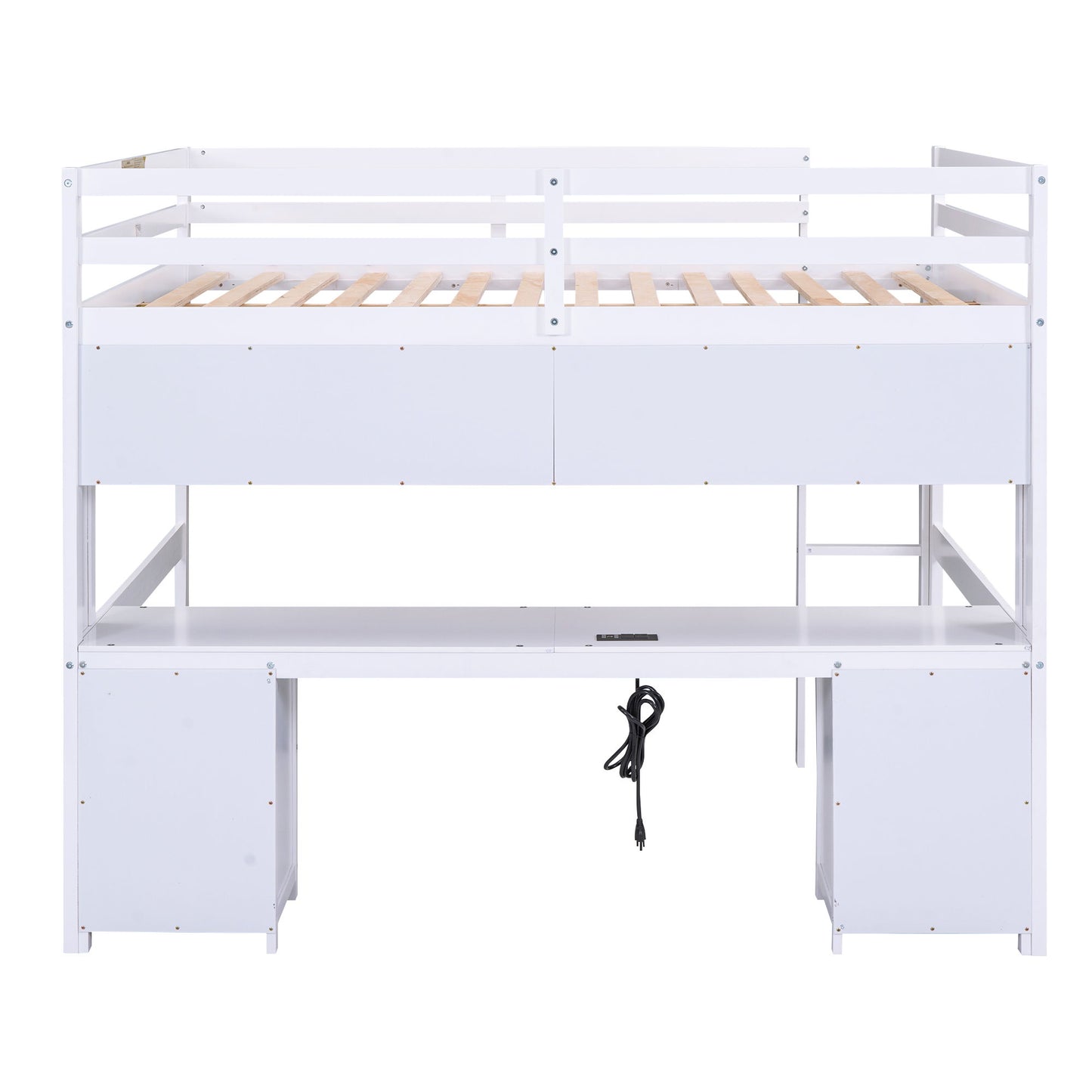 Loft Bed With Desk, Cabinets, Drawers, Charging Station And Bedside Tray - The Sleep Loft - Online Mattress Showroom NYC