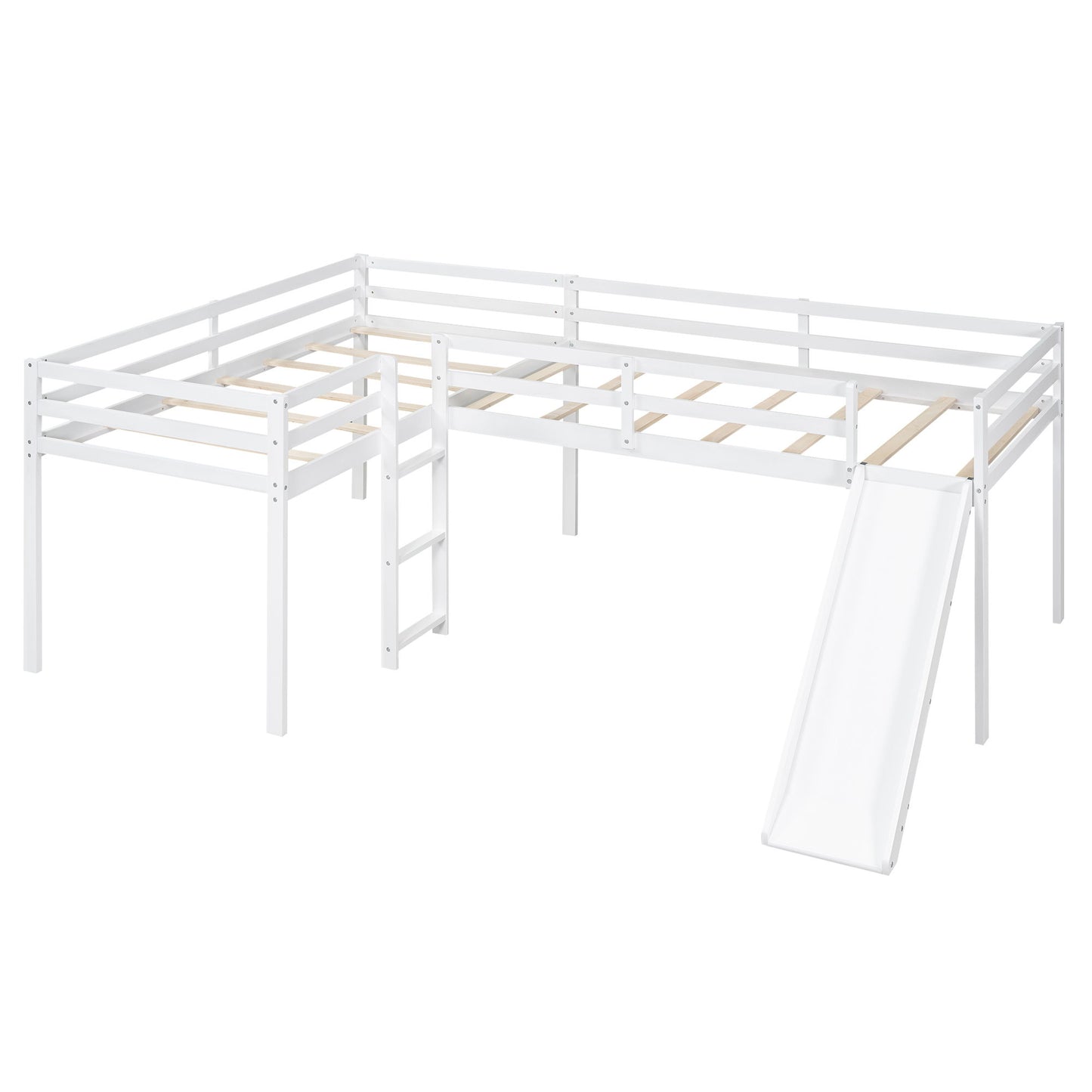 L Shaped Loft Bed With Ladder And Slide - The Sleep Loft - Online Mattress Showroom NYC