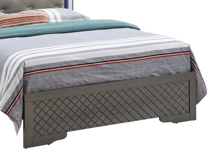Verona - Full Bed - Metalic Black - The Sleep Loft - Online Mattress Showroom NYC