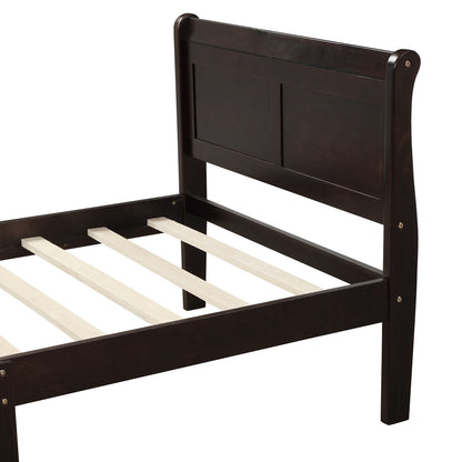 Platform Bed Frame Mattress Foundation Sleigh Bed With Headboard / Footboard / Wood Slat Suppor - The Sleep Loft - Online Mattress Showroom NYC