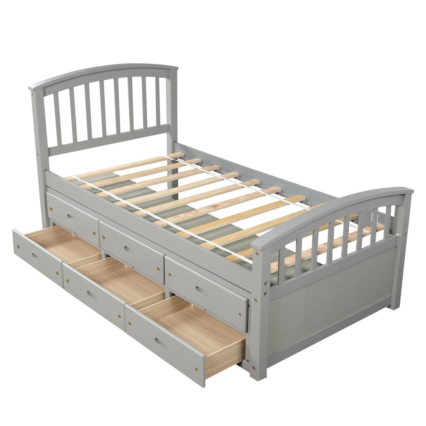Platform Storage Bed Solid Wood Bed With 6 Drawers - The Sleep Loft - Online Mattress Showroom NYC