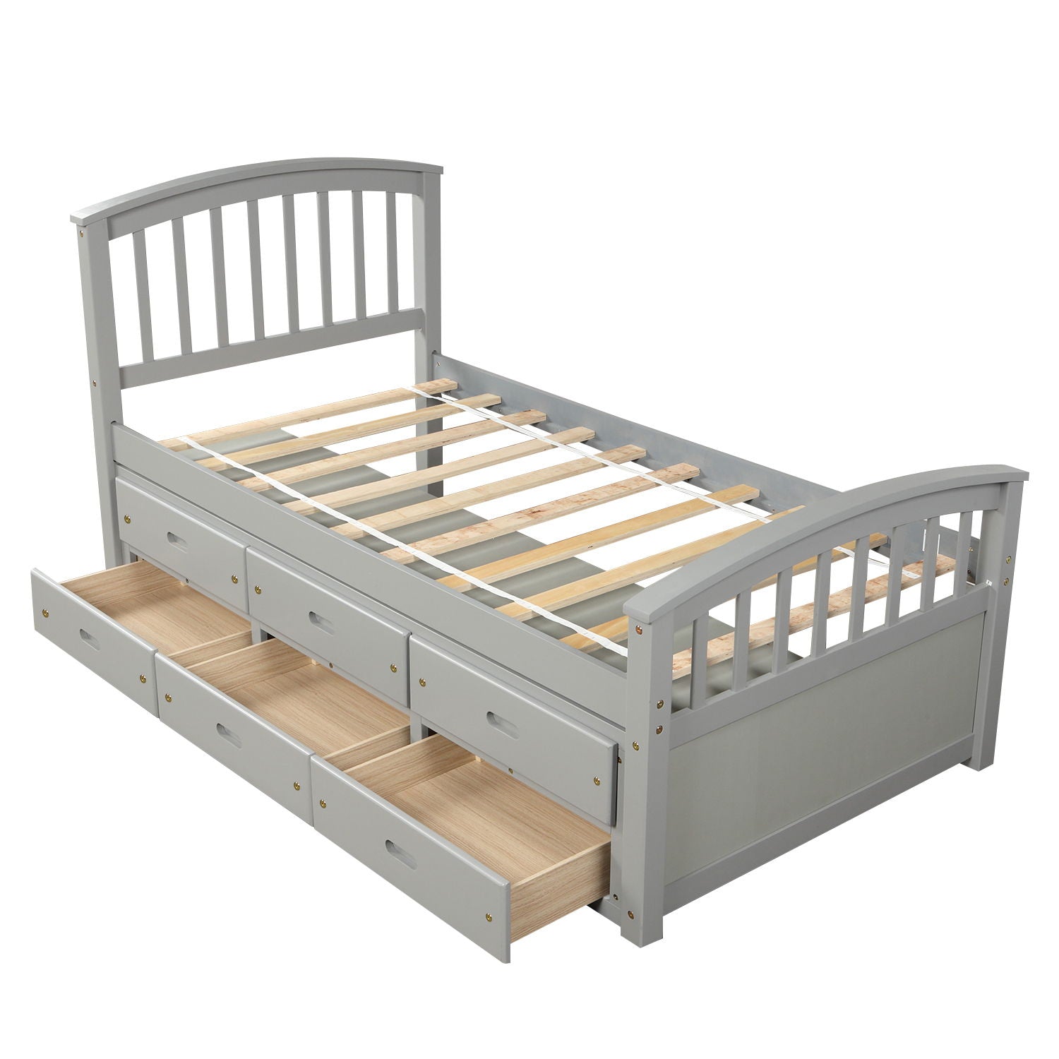 Platform Storage Bed Solid Wood Bed With 6 Drawers - The Sleep Loft - Online Mattress Showroom NYC