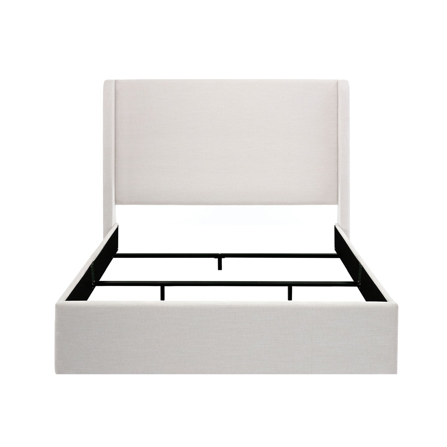 Caron - Upholstered Wingback Bed With High Headboard - The Sleep Loft - Online Mattress Showroom NYC