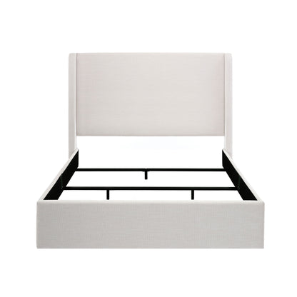 Caron - Upholstered Wingback Bed With High Headboard - The Sleep Loft - Online Mattress Showroom NYC