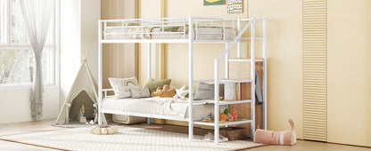 Bunk Bed With Lateral Storage Ladder And Wardrobe - The Sleep Loft - Online Mattress Showroom NYC