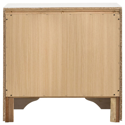 Transitional 2 Drawer Nightstand With Hidden Jewelry Tray