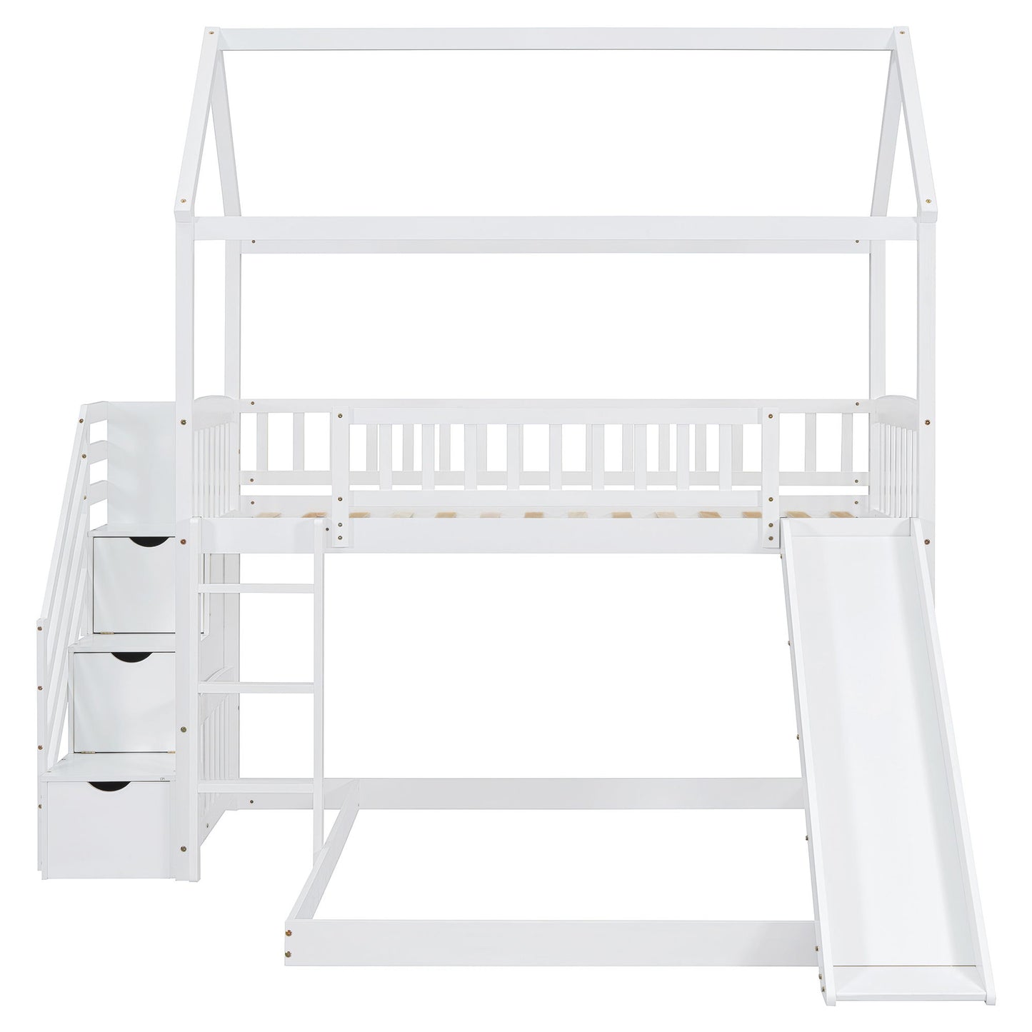 House Bunk Bed With Slide - The Sleep Loft - Online Mattress Showroom NYC