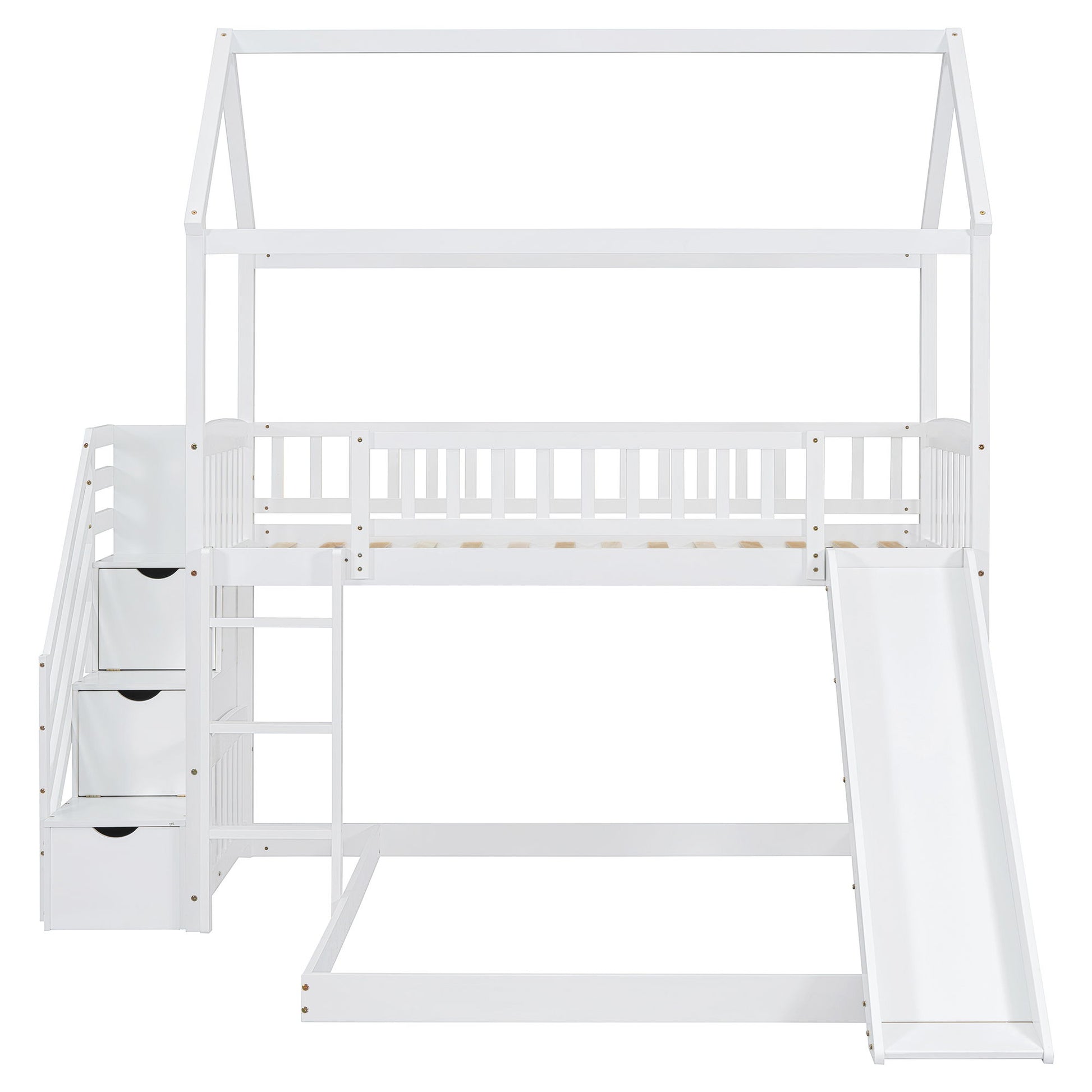 House Bunk Bed With Slide - The Sleep Loft - Online Mattress Showroom NYC