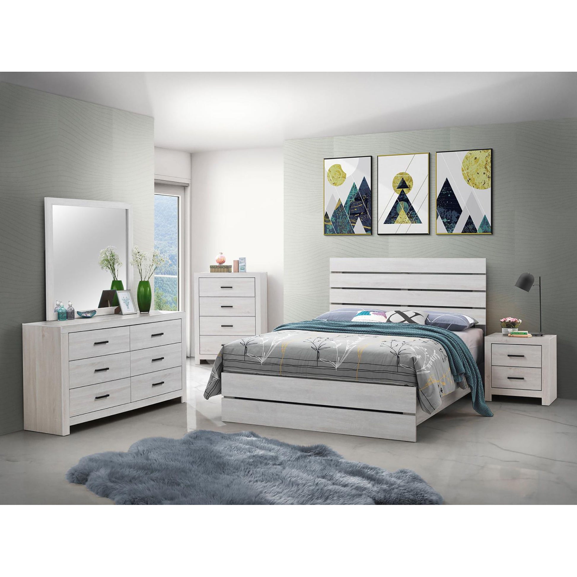 Slatted Headboard Panel Bed - The Sleep Loft - Online Mattress Showroom NYC