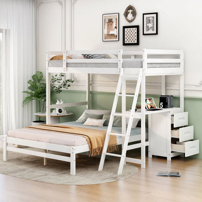 Bunk Bed With Built In Desk And 3 Drawers - The Sleep Loft - Online Mattress Showroom NYC