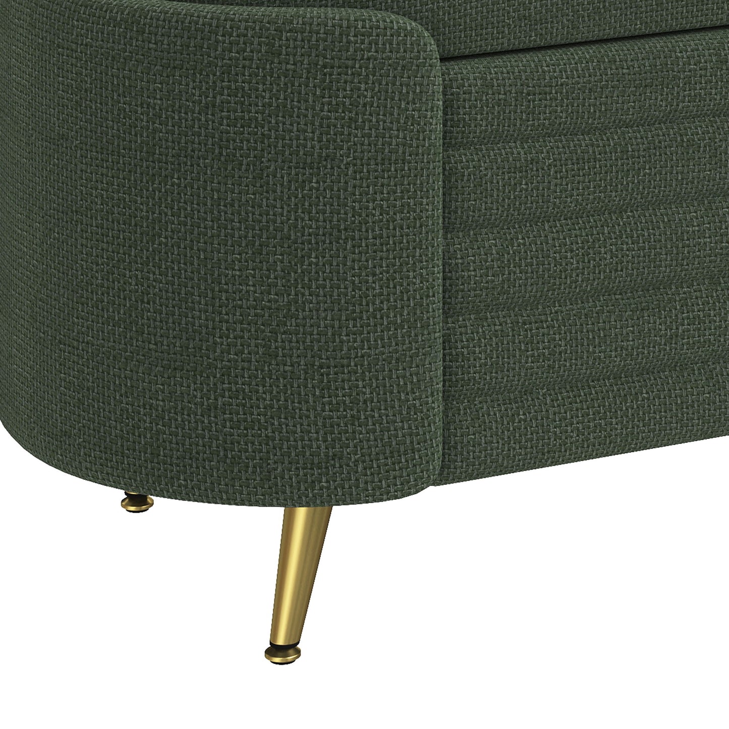 Modern Oval Storage Ottoman With Upholstery - The Sleep Loft - Online Mattress Showroom NYC