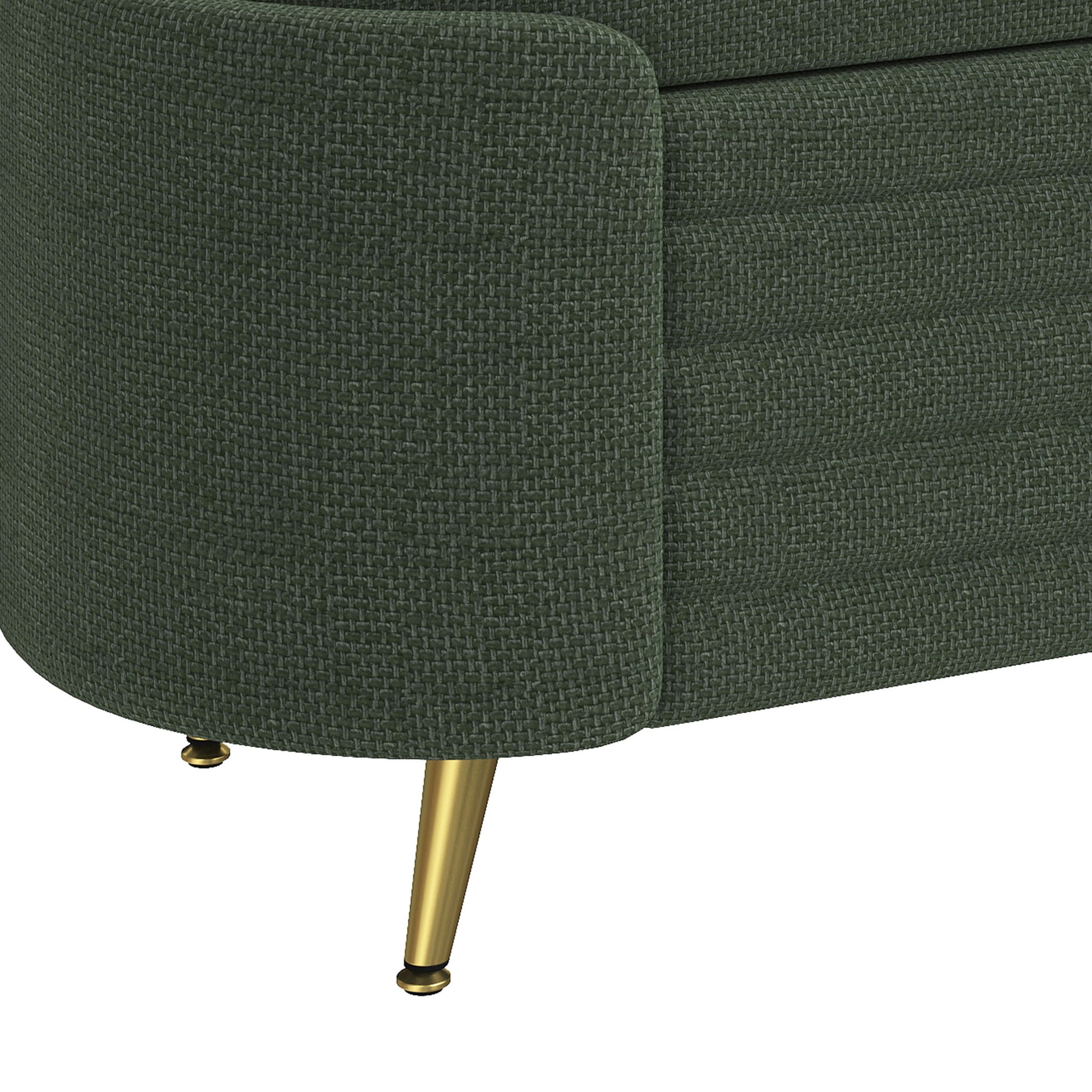 Modern Oval Storage Ottoman With Upholstery - The Sleep Loft - Online Mattress Showroom NYC