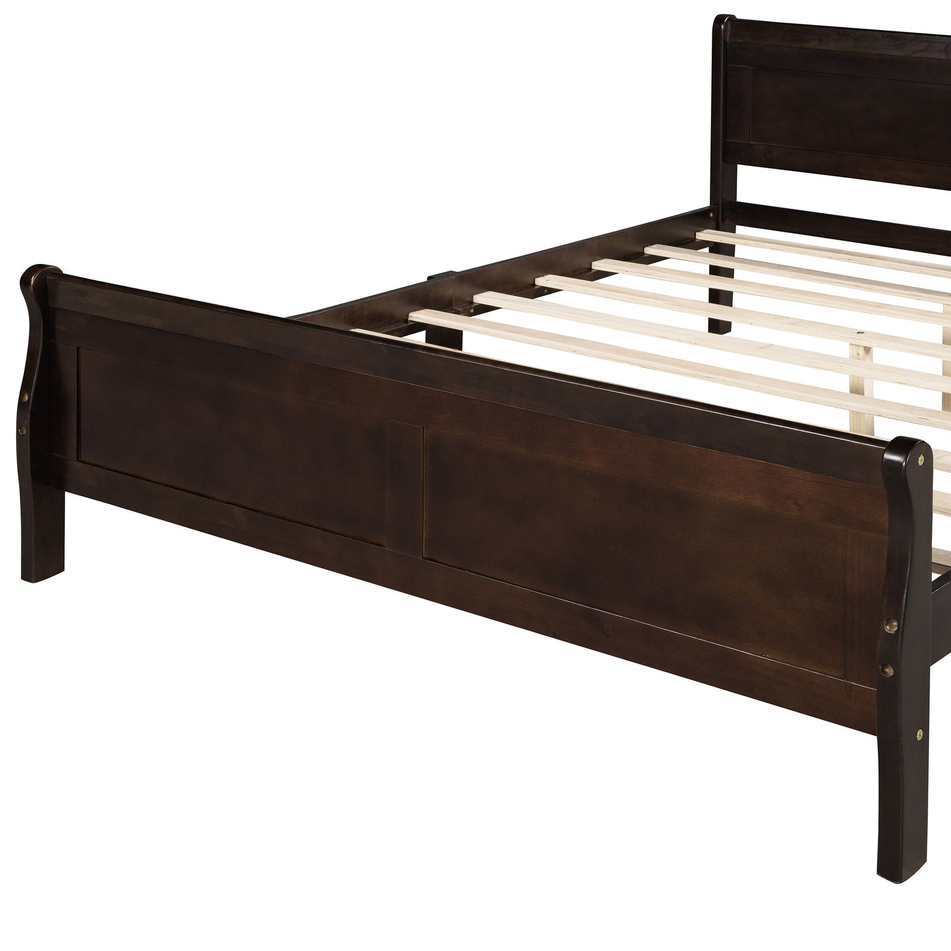 Platform Bed Frame Mattress Foundation Sleigh Bed With Headboard / Footboard / Wood Slat Suppor - The Sleep Loft - Online Mattress Showroom NYC