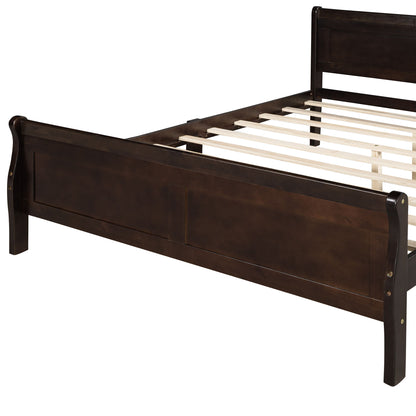 Platform Bed Frame Mattress Foundation Sleigh Bed With Headboard / Footboard / Wood Slat Suppor - The Sleep Loft - Online Mattress Showroom NYC