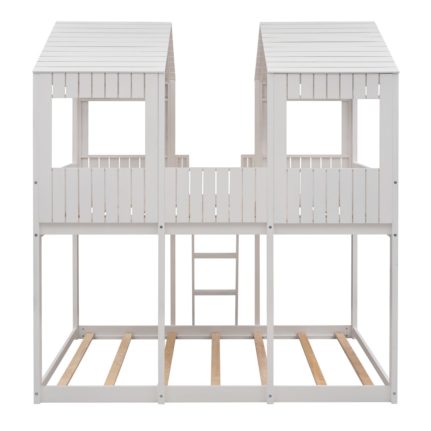 Bunk Bed With Roof, Window, Guardrail, Ladder - The Sleep Loft - Online Mattress Showroom NYC