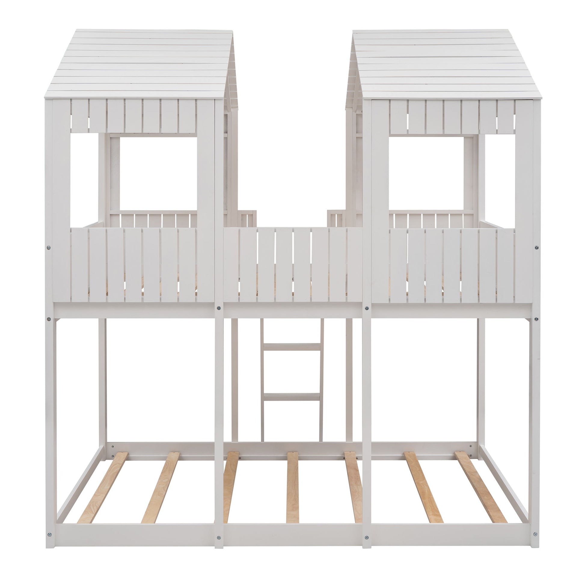 Bunk Bed With Roof, Window, Guardrail, Ladder - The Sleep Loft - Online Mattress Showroom NYC