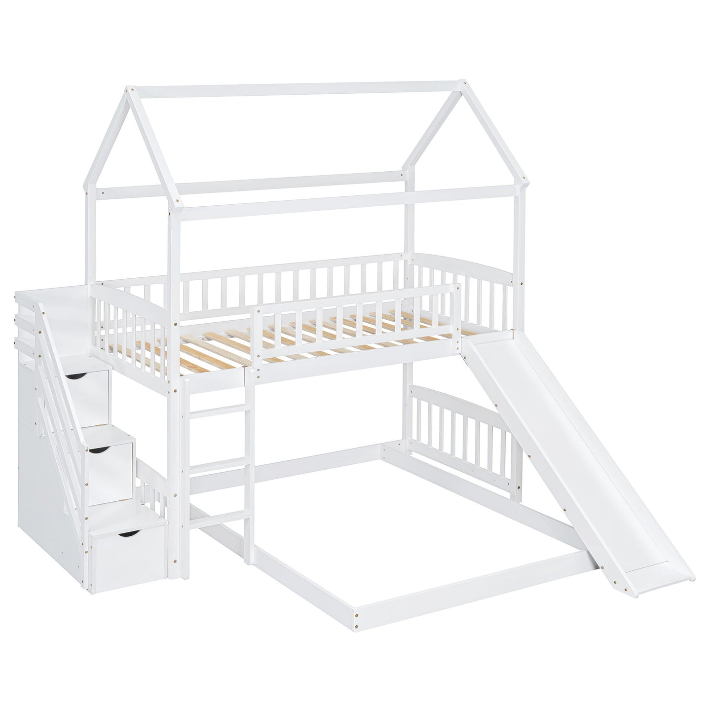 House Bunk Bed With Slide - The Sleep Loft - Online Mattress Showroom NYC