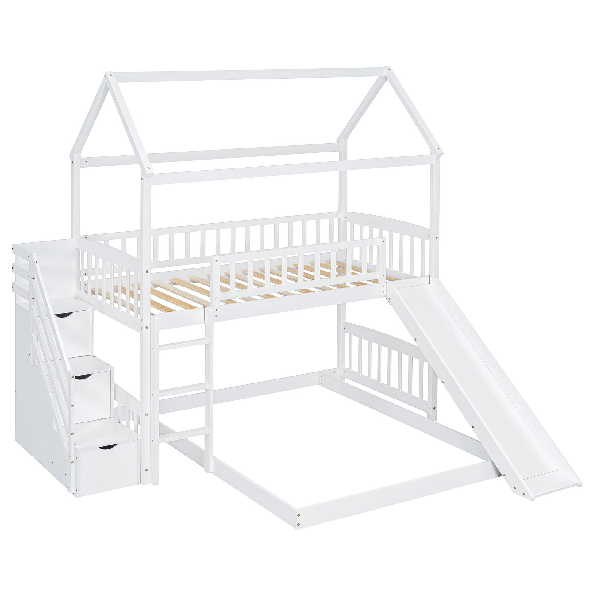 House Bunk Bed With Slide - The Sleep Loft - Online Mattress Showroom NYC