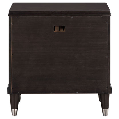 Niguel - 2 Drawer Nightstand With Felt Lined Top Drawer - Brown - The Sleep Loft - Online Mattress Showroom NYC