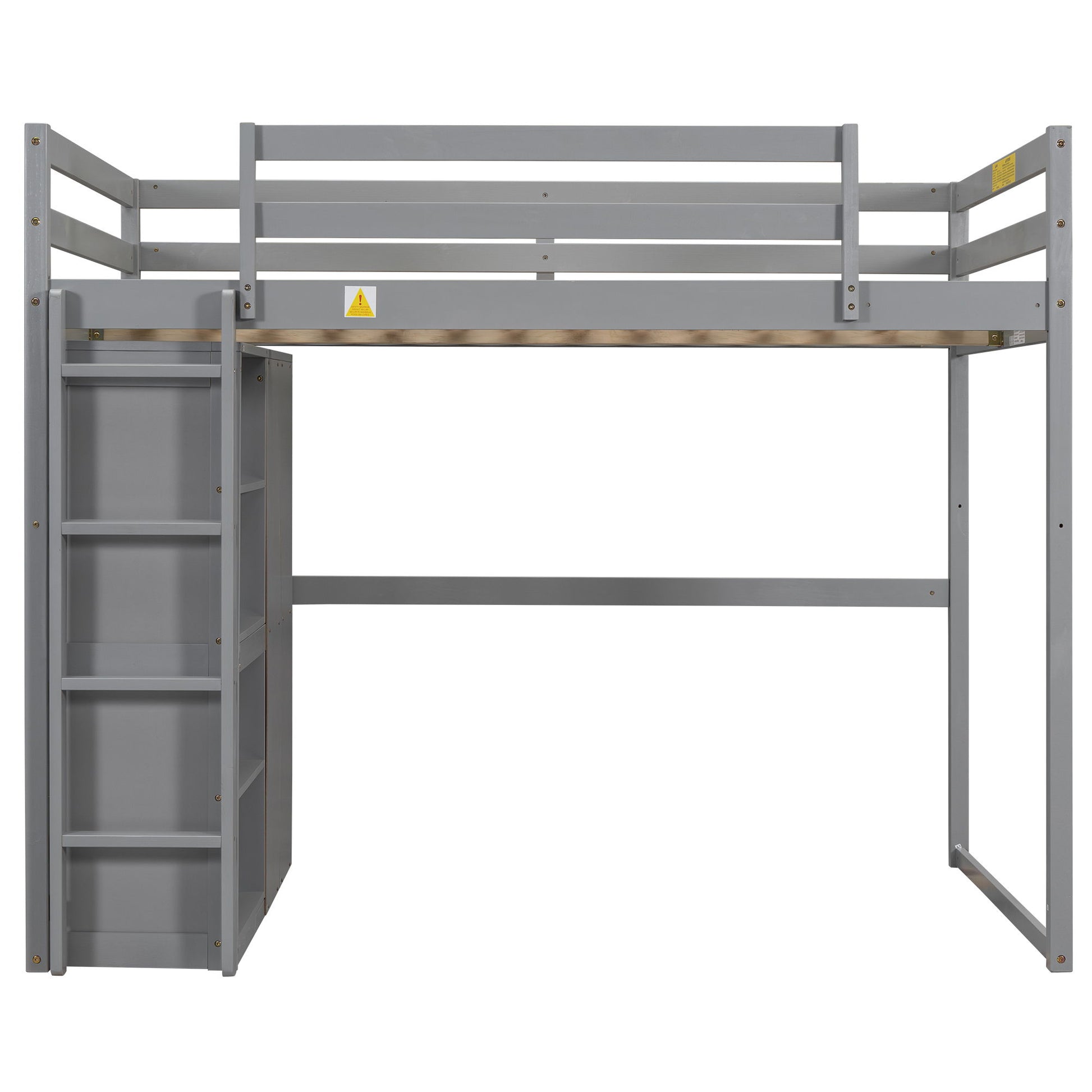 Loft Bed With Built In Wardrobe, Storage Shelves, And LED Light - The Sleep Loft - Online Mattress Showroom NYC
