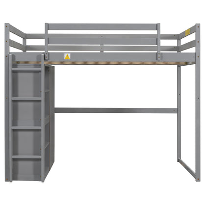 Loft Bed With Built In Wardrobe, Storage Shelves, And LED Light - The Sleep Loft - Online Mattress Showroom NYC