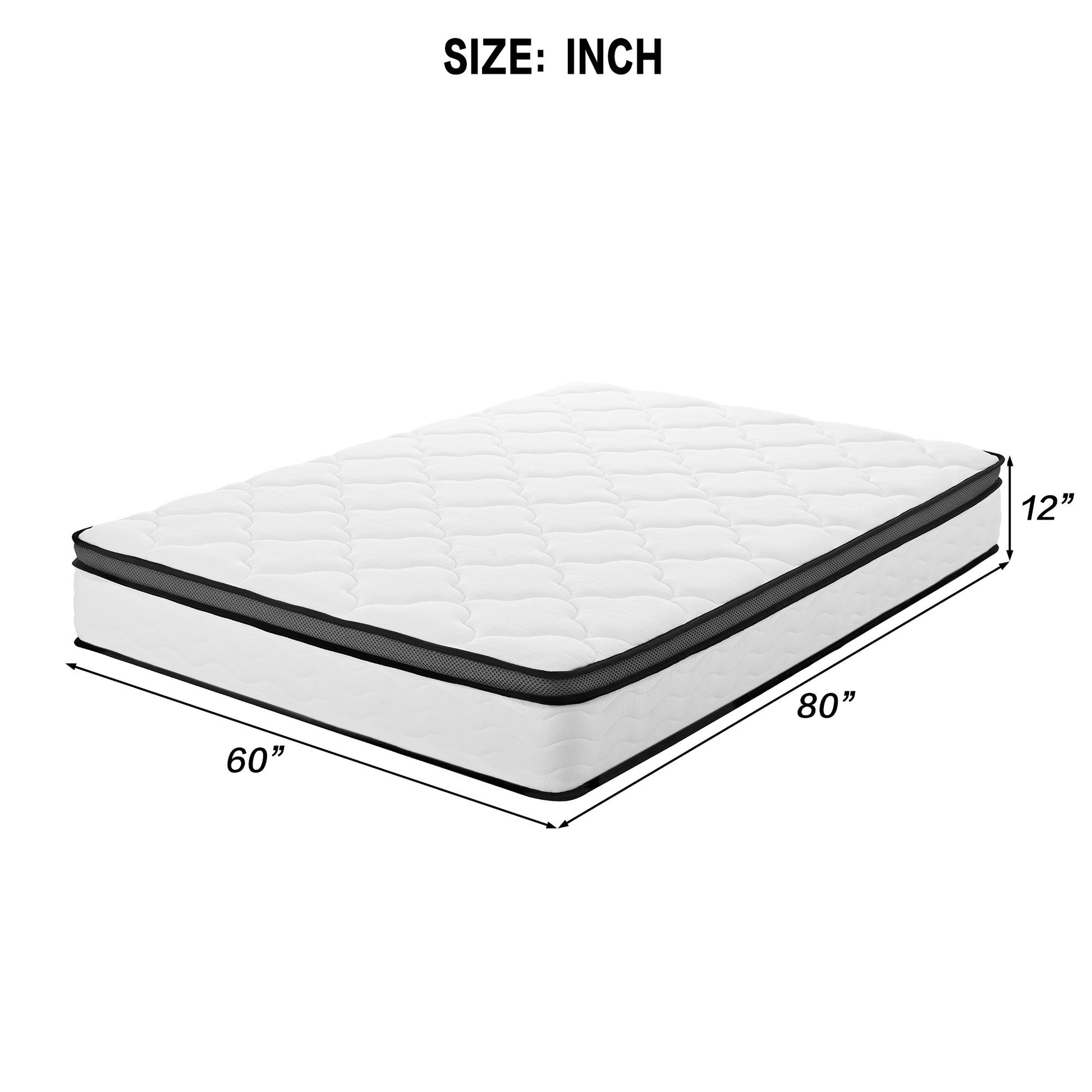 12" Hybrid Mattress With Pocket Coils And Memory Foam, Medium Firm - The Sleep Loft - Online Mattress Showroom NYC