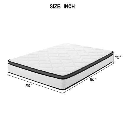 12" Hybrid Mattress With Pocket Coils And Memory Foam, Medium Firm - The Sleep Loft - Online Mattress Showroom NYC