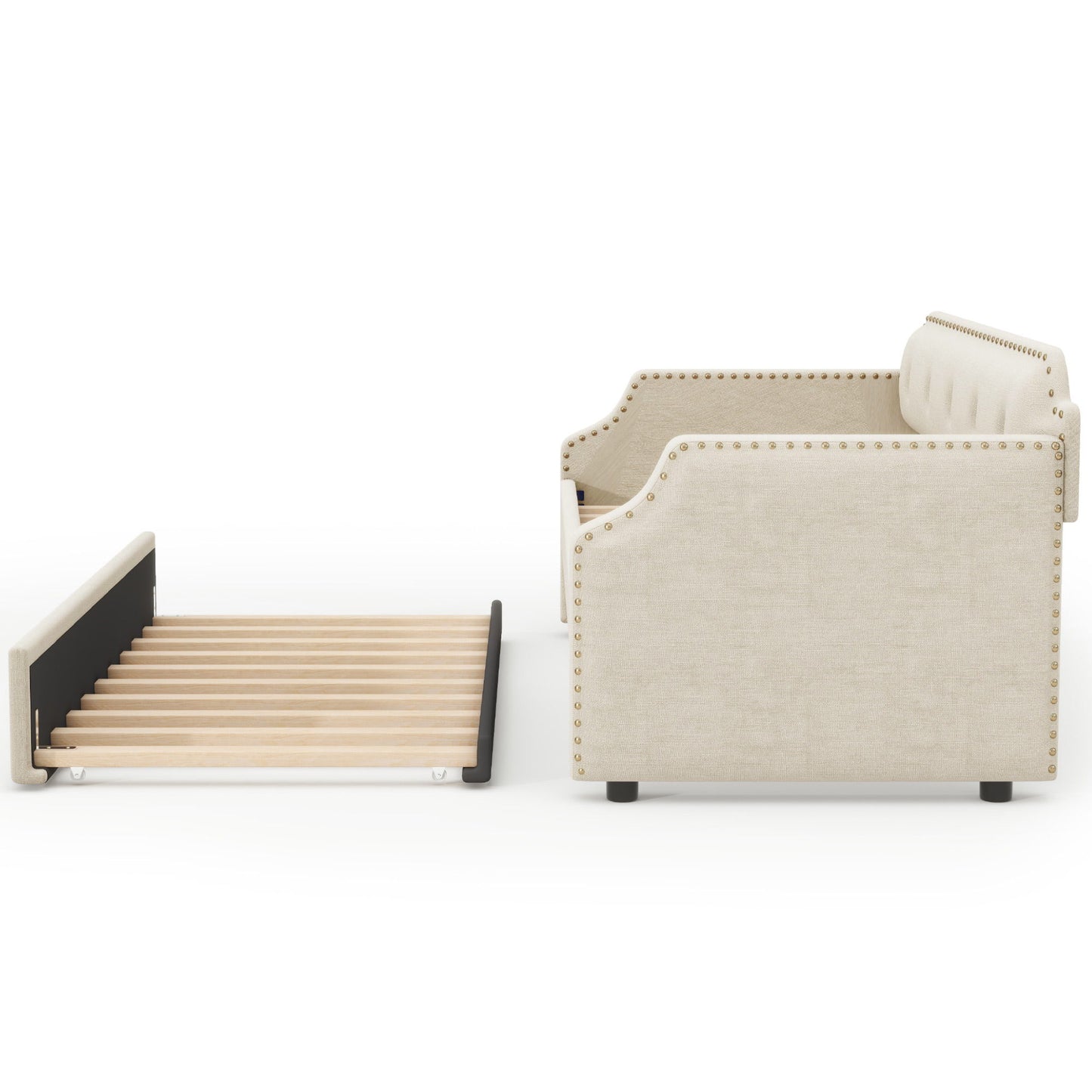 Upholstered Daybed With Trundle - The Sleep Loft - Online Mattress Showroom NYC